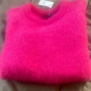 The Gap Pink fuzzy Women's Sweater size extra small cropped NWT